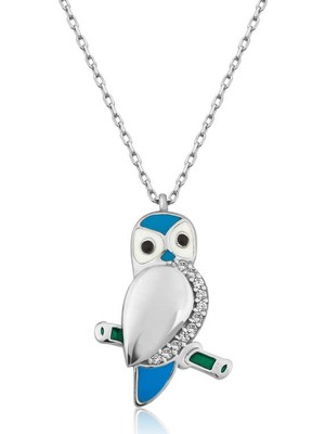 Inure Jewelry ​Gümüş Baykuş Bayan Kolye