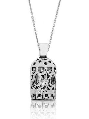 Inure Jewelry Gümüş Silindir Cevşen Dualı Kolye