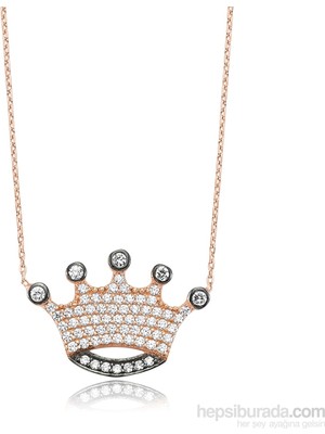 Inure Jewelry Inure Jewelry Gümüş Kraliçe Tacı Rose Kolye