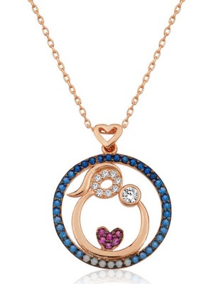Inure Jewelry Gümüş Anne Ve Bebek Sevgisi Bayan Kolye