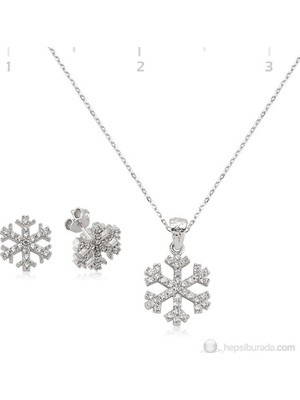 Inure Jewelry Inure Jewelry 925 Zirkon Taşlı Kartanesi Set ST1480002