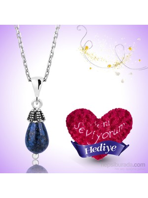 Inure Jewelry Inure Jewelry Silver Gümüş Lapis Doğal Taş Kolye