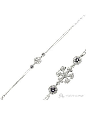 Inure Jewelry Inure Jewelry Zirkon Taşlı Nazarlı Kartanesi Bileklik