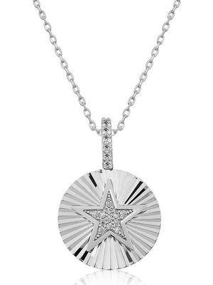 Inure Jewelry ​​gümüş Fırfırlı Yıldız Kadın Kolye