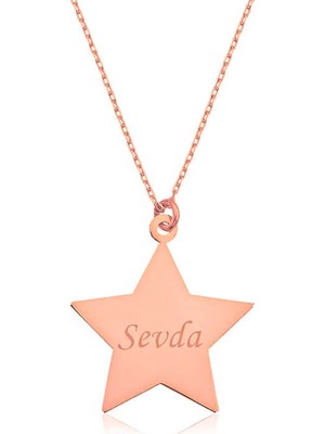 Inure Jewelry Gümüş Kişiye Özel Isimli Yıldız Kolye
