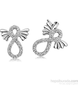 Inure Jewelry Inure Jewelry Gümüş Kanatlı Sonsuzluk Küpe
