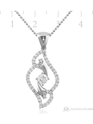 Inure Jewelry Inure Jewelry Zirkon Taşlı Rodyum Kaplama Kolye | Pnd47138268