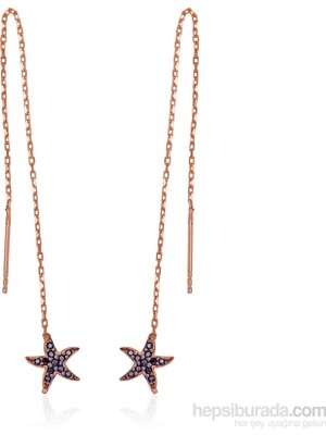 Inure Jewelry Gümüş Yıldız Zincir Küpe