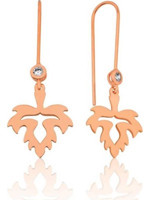 Inure Jewelry Inure Jewelry Gümüş Yaprak Bayan Küpe