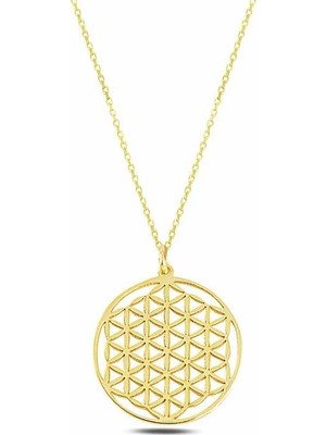 Inure Jewelry ​​gümüş Yaşam Çiçeği Kolye