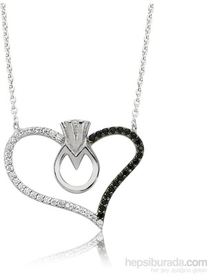 Inure Jewelry Inure Jewelry Gümüş Kalbimin Tektaşı Kolye