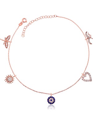 Inure Jewelry Gümüş Rose Şans Halhal