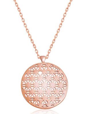Inure Jewelry ​​gümüş Yaşam Çiçeği Kolye