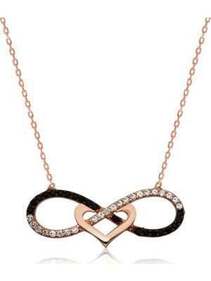 Inure Jewelry Inure Jewelry Gümüş Kalpli Sonsuzluk Bayan Kolye