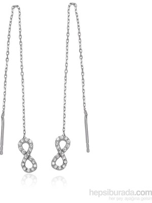 Inure Jewelry Inure Jewelry Gümüş Sonsuzluk Zincir Küpe