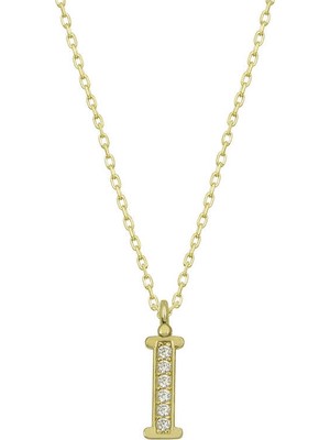 Inure Jewelry Gümüş Gold I Harfi Kadın Kolye