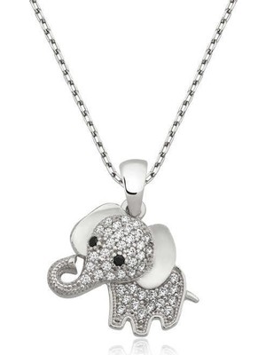 Inure Jewelry Gümüş Fil Bayan Kolye