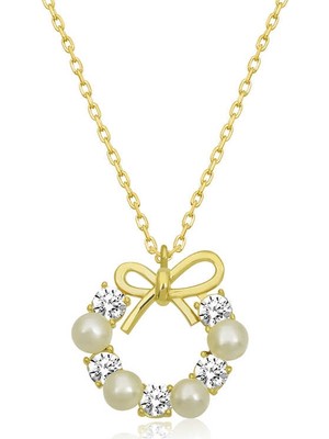 Inure Jewelry Gümüş Inci Kurdele Kadın Kolye