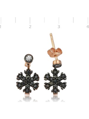 Inure Jewelry Inure Jewelry Rose Kar Tanesi Gümüş Küpe