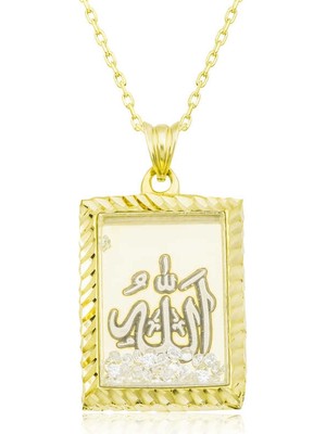 Inure Jewelry Gümüş Allah Yazılı Kadın Kolye