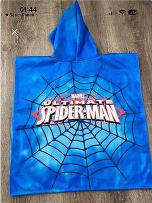 Çocuk Karakter Baskılı Panço Havlu Deniz Havuz Plaj Havlusu