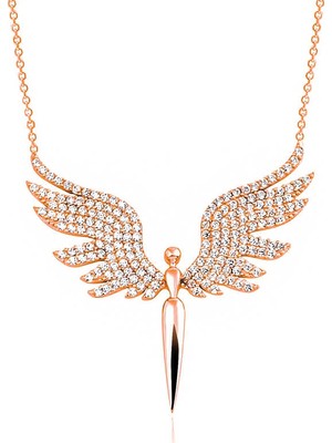 Inure Jewelry Gümüş Mikail Meleği Kadın Kolye