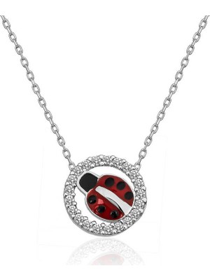 Inure Jewelry ​gümüş Uğur Böceği Kadın Kolye