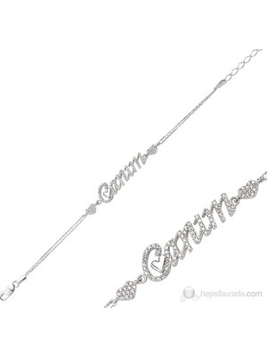 Inure Jewelry Gümüş Canım Yazılı Bayan Bileklik