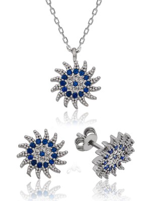 Inure Jewelry Inure Jewelry Gümüş Güneş Desenli Nazar Set