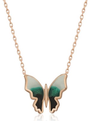 Inure Jewelry Gümüş Minimal Kelebek Kadın Kolye