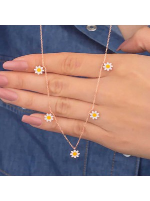 Inure Jewelry Gümüş Papatya Şans Kadın Kolye