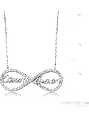 Inure Jewelry Inure Jewelry Canım Annem Sonsuzluk Gümüş Kolye
