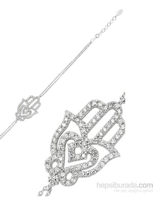 Inure Jewelry Gümüş Fatma Ana Eli Bayan Bileklik