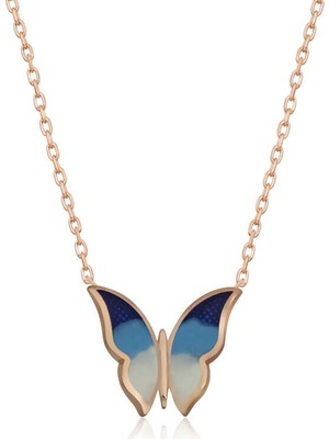 Inure Jewelry Gümüş Minimal Kelebek Kadın Kolye