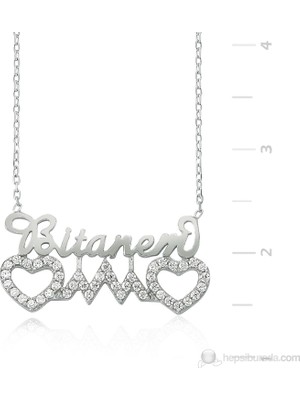 Inure Jewelry Inure Jewelry Bitanem Yazılı Gümüş Kalp Kolye