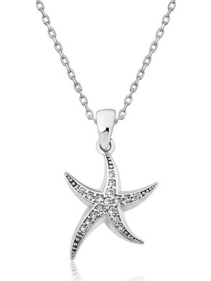 Inure Jewelry Gümüş Deniz Yıldızı Kadın Kolye