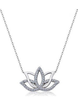 Inure Jewelry Gümüş Lotus Çiçeği Kolye