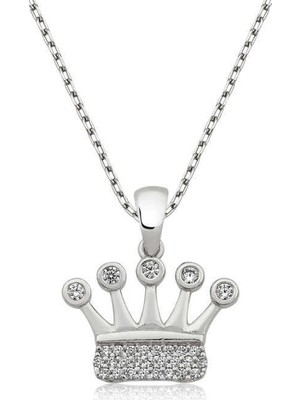 Inure Jewelry Gümüş Taç Bayan Kolye