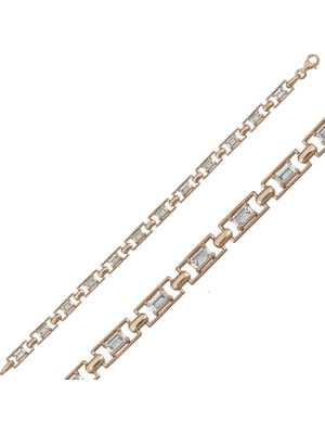 Inure Jewelry Gümüş Baget Su Yolu Bayan Bileklik