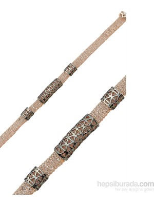 Inure Jewelry Gümüş Rose Taşlı File Bayan Bileklik