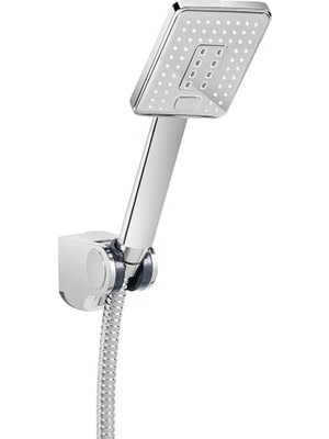 Rhea Paslanmaz Çelik Örgülü Spiralli Askılı Duş Seti