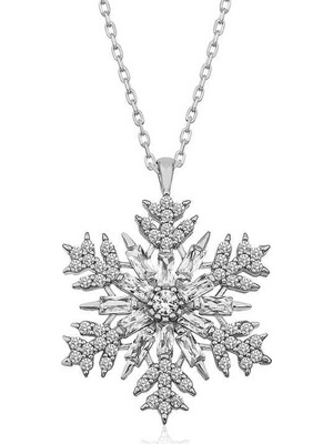 Inure Jewelry Gümüş Kar Tanesi Kolye