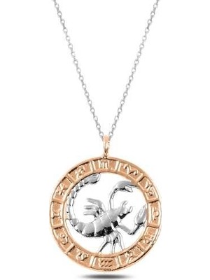 Inure Jewelry ​Gümüş Rose Akrep Burcu Kolye
