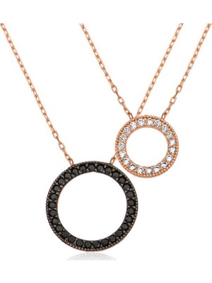 Inure Jewelry ​gümüş Çift Halka Kolye