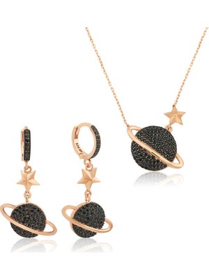 Inure Jewelry  Gezegen Kadın Gümüş Set