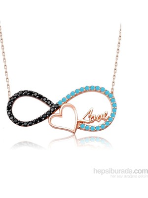 Inure Jewelry Inure Jewelry Gümüş Kalpli Sonsuzluk Love Kolye 432821