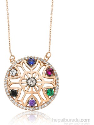 Inure Jewelry Gümüş Renkli Yaşam Çiçeği Kolye