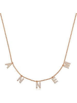 Inure Jewelry  Gümüş Anne Yazılı Bayan Kolye
