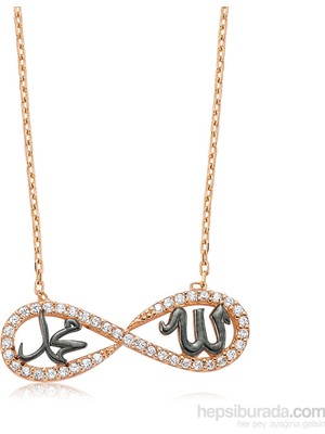Inure Jewelry Inure Jewelry Gümüş Allah Muhammed Yazılı Sonsuzluk Kolye