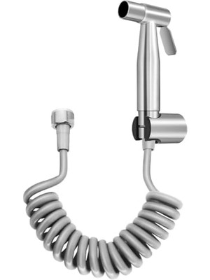 Paslanmaz Çelik Tuvalet Musluk Lavabo Bide Seti Kademeli Jet Püskürtme Spiral Hortum Kolay Montaj